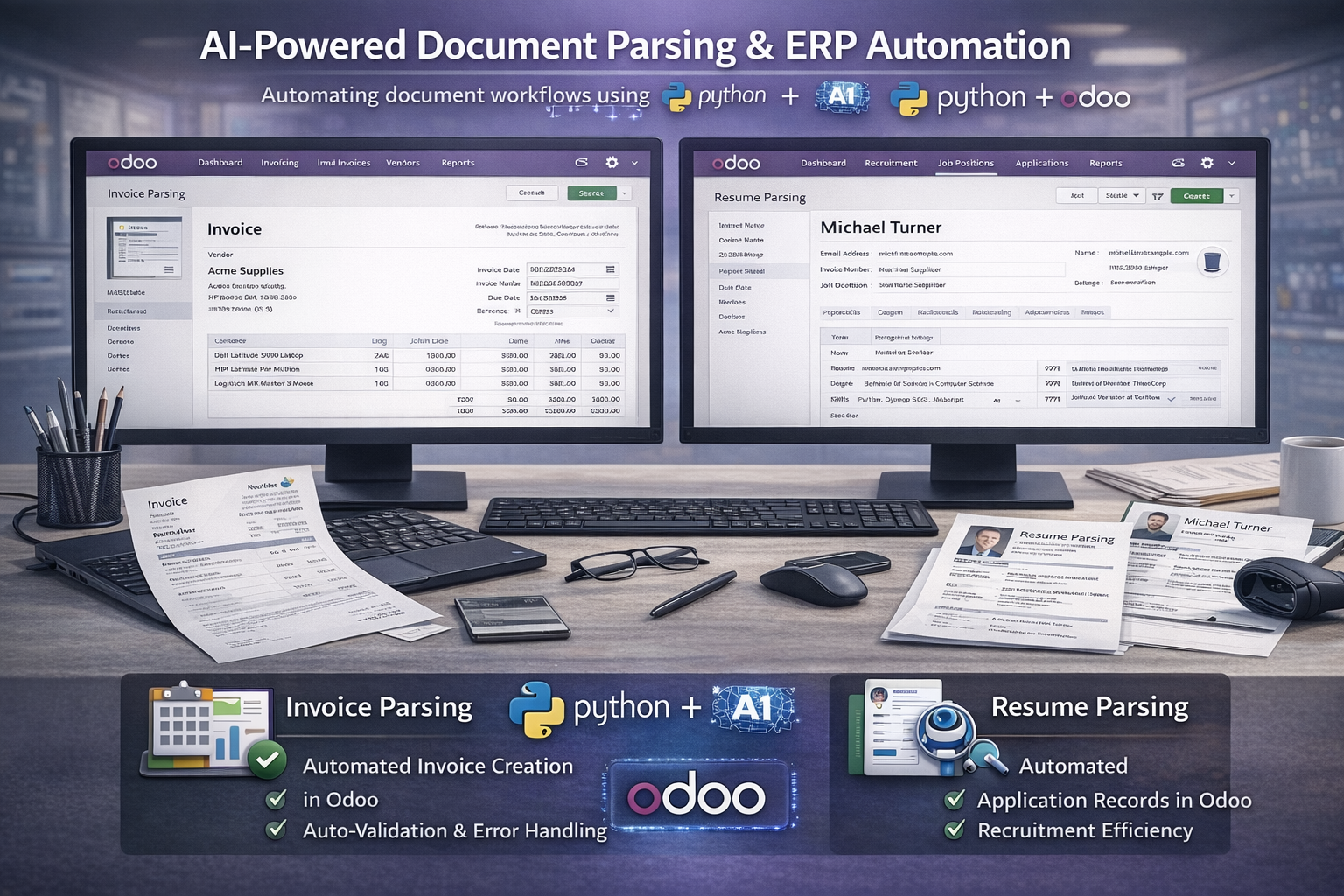 AI-Powered Document Parsing & ERP Automation